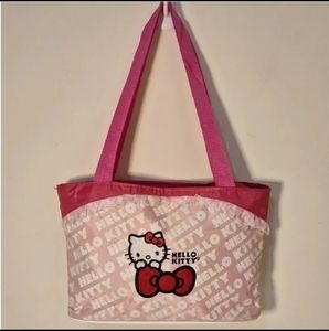 Sanrio 2009 Hello Kitty Zipper Bike Bag Canvas Purse